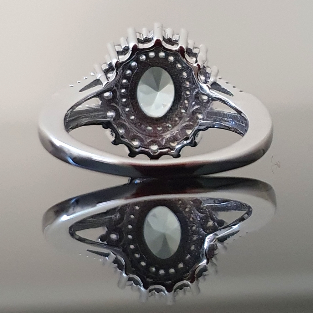 Pretty Designer Light Blue Crystal Ring - Picture 3 of 4